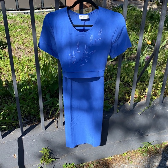 Vintage Cornflower Blue dress - Picture 6 of 7